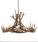 Meyda 56" Wide Antlers Elk 12 LT Chandelier- 200468 - MyBBQDirect