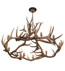 Meyda 56" Wide Antlers Elk 12 LT Chandelier- 200468 - MyBBQDirect