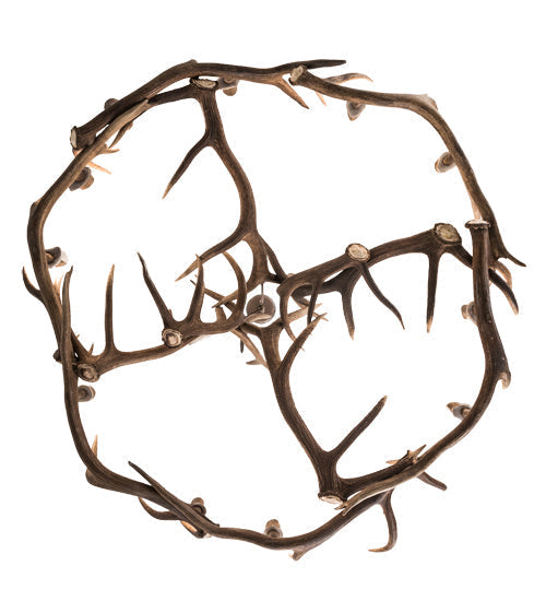 Meyda 56" Wide Antlers Elk 12 LT Chandelier- 200468 - MyBBQDirect