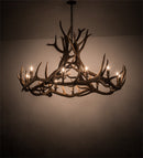 Meyda 56" Wide Antlers Elk 12 LT Chandelier- 200468 - MyBBQDirect