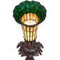 Meyda 8" High Stained Glass Pond Lily Victorian Accent Lamp - 20230