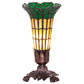Meyda 8" High Stained Glass Pond Lily Victorian Accent Lamp - 20230