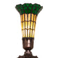 Meyda 8" High Stained Glass Pond Lily Victorian Accent Lamp - 20230