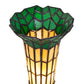 Meyda 8" High Stained Glass Pond Lily Victorian Accent Lamp - 20230