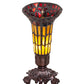 Meyda 8" High Stained Glass Pond Lily Victorian Accent Lamp - 20232
