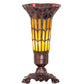 Meyda 8" High Stained Glass Pond Lily Victorian Accent Lamp - 20232
