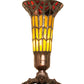 Meyda 8" High Stained Glass Pond Lily Victorian Accent Lamp - 20232