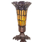 Meyda 8" High Stained Glass Pond Lily Victorian Accent Lamp - 20233
