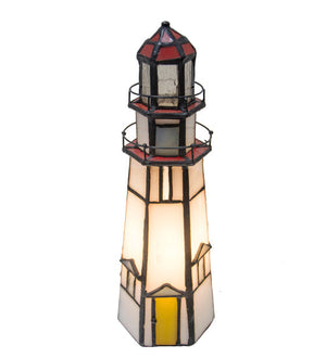 Meyda 9"H The Lighthouse on Marble Head Accent Lamp 20536