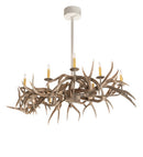 Meyda 84" Long Antlers Elk 8 Light Oblong Chandelier- 210039