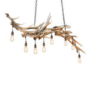 Meyda 69" Long Antlers Elk 8 Light Oblong Chandelier- 212262