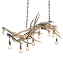 Meyda 69" Long Antlers Elk 8 Light Oblong Chandelier- 212262