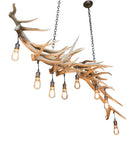 Meyda 69" Long Antlers Elk 8 Light Oblong Chandelier- 212262