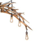 Meyda 69" Long Antlers Elk 8 Light Oblong Chandelier- 212262
