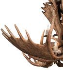 Meyda 64" Wide Antlers Moose 12 Light Chandelier- 212269