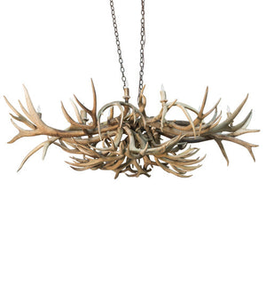 Meyda 71" Long Antlers Deer 10 Light Oblong Chandelier- 212270