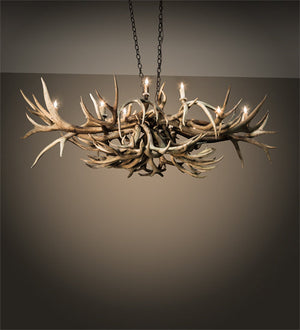 Meyda 71" Long Antlers Deer 10 Light Oblong Chandelier- 212270