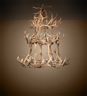 Meyda 70" Wide Antlers Elk 18 Light Chandelier- 212276