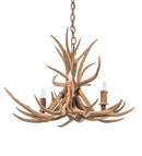 Meyda 29" Wide Antlers Mule Deer 4 Light Chandelier- 213675