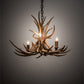Meyda 29" Wide Antlers Mule Deer 4 Light Chandelier- 213675