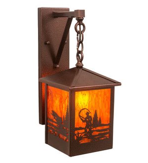 Meyda 8" Wide Fly Fisherman Hanging Wall Sconce '213956