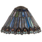 Meyda 8" Wide Tiffany Jeweled Peacock Cone Shade '21626