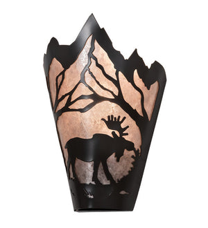 Meyda 8" Wide Moose at Dawn Right Wall Sconce '217009