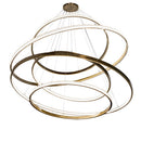 Meyda 84" Wide Anillo 5 Ring Cascading Chandelier- 220811