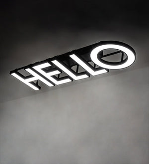 Meyda 81" Long Personalized Hello Illuminated Sign- 227017