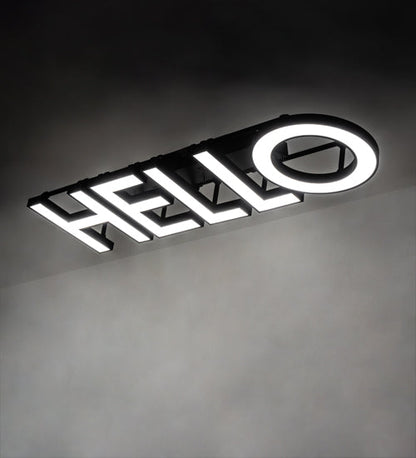 Meyda 81" Long Personalized Hello Illuminated Sign- 227017