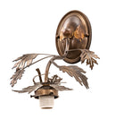 Meyda 9" Wide Oak Leaf Wall Sconce Hardware 22823