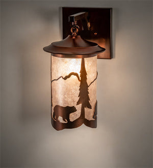 Meyda 8" Wide Fulton Lone Bear Wall Sconce 230734