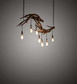 Meyda 52" Long Antlers 8 Light Oblong Chandelier- 238960