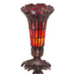 Meyda 8" High Stained Glass Pond Lily Victorian Accent Lamp - 239057