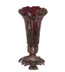 Meyda 8" High Stained Glass Pond Lily Victorian Accent Lamp - 239057