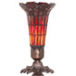 Meyda 8" High Stained Glass Pond Lily Victorian Accent Lamp - 239057
