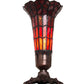 Meyda 8" High Stained Glass Pond Lily Victorian Accent Lamp - 239057