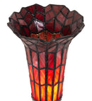 Meyda 8" High Stained Glass Pond Lily Victorian Accent Lamp - 239057