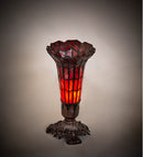 Meyda 8" High Stained Glass Pond Lily Victorian Accent Lamp - 239057