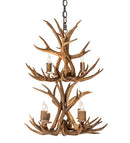 Meyda 20" Wide Antlers 6 Light Two Tier Chandelier- 240289