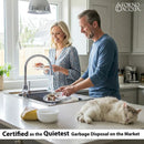 FORNO Acqua BrightDiamond 3/4HP Super Quiet Garbage Disposal Corded with Motion Sensor Cabinet Light & Pre-Wired Air Switch