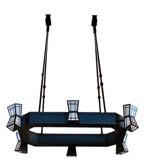 Meyda 96" Long Cortland 6 Light Oblong Chandelier 243291