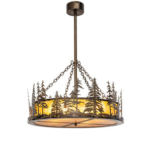 Meyda 36" Wide Tall Pines Inverted Pendant 244123