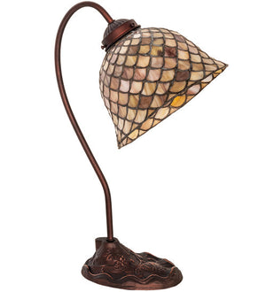 Meyda 8" Wide Tiffany Fishscale Desk Lamp- 247821