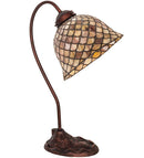Meyda 8" Wide Tiffany Fishscale Desk Lamp- 247821