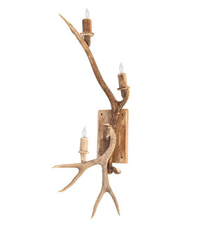 Meyda 12" Wide Antlers Elk & Mule Deer 3 Light Wall Sconce- 247843