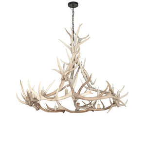 Meyda 68" Wide Antlers Elk 12 Light Chandelier- 247851