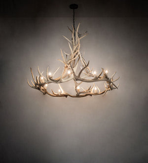Meyda 68" Wide Antlers Elk 12 Light Chandelier- 247851