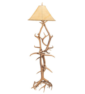 Meyda 75" High Antlers Elk & Mule Deer Floor Lamp- 249118