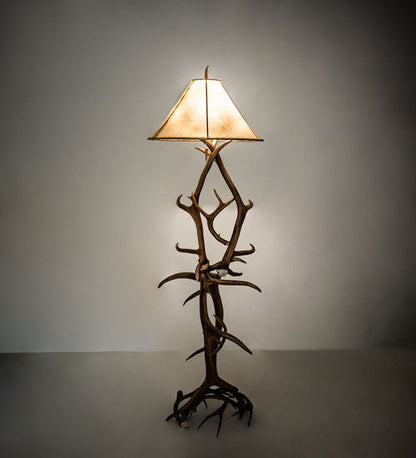Meyda 75" High Antlers Elk & Mule Deer Floor Lamp- 249118
